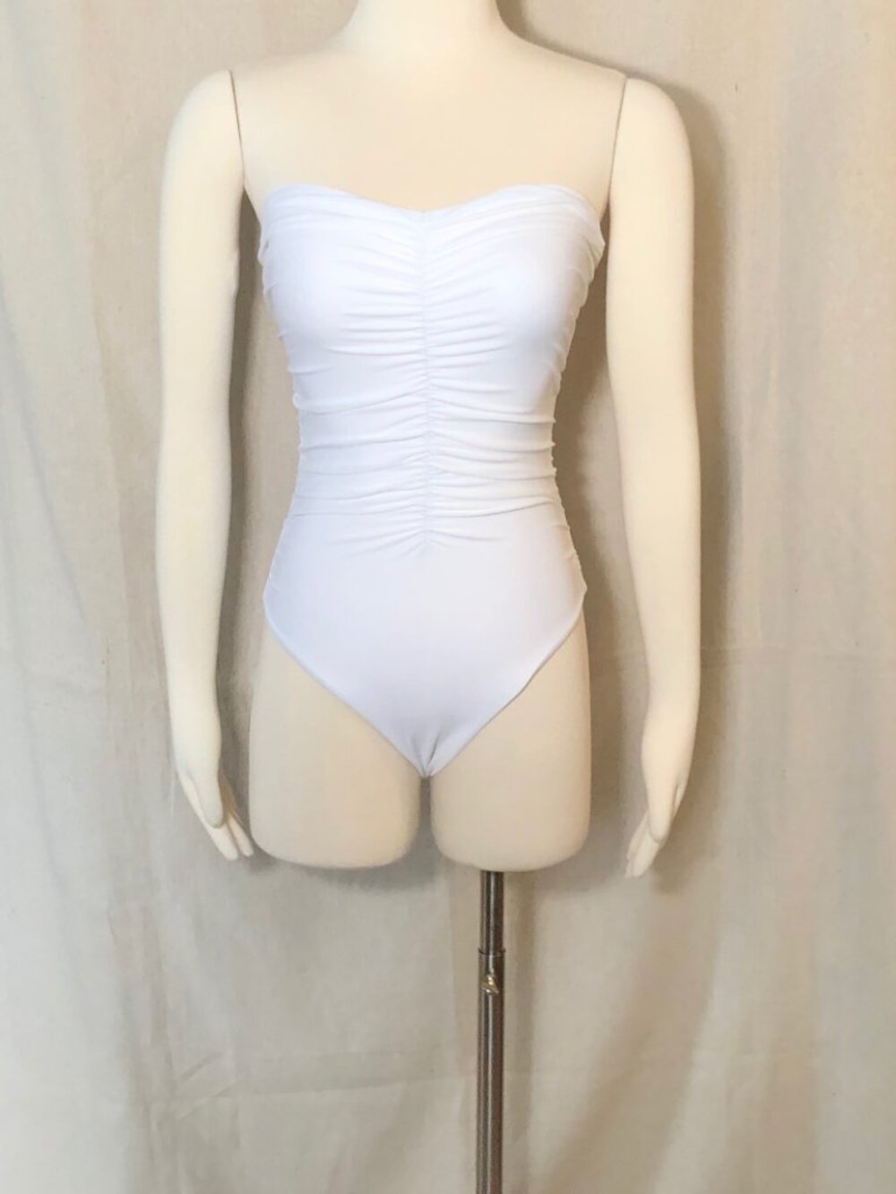 Jade Swim White One Piece Bathing Suit S